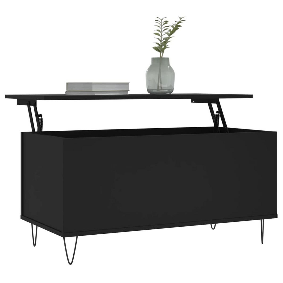 COUCHTISCH Schwarz 90x44,5x45 cm Holzwerkstoff - Schwarz, Holzwerkstoff (90/44.5/45cm) - furnicato