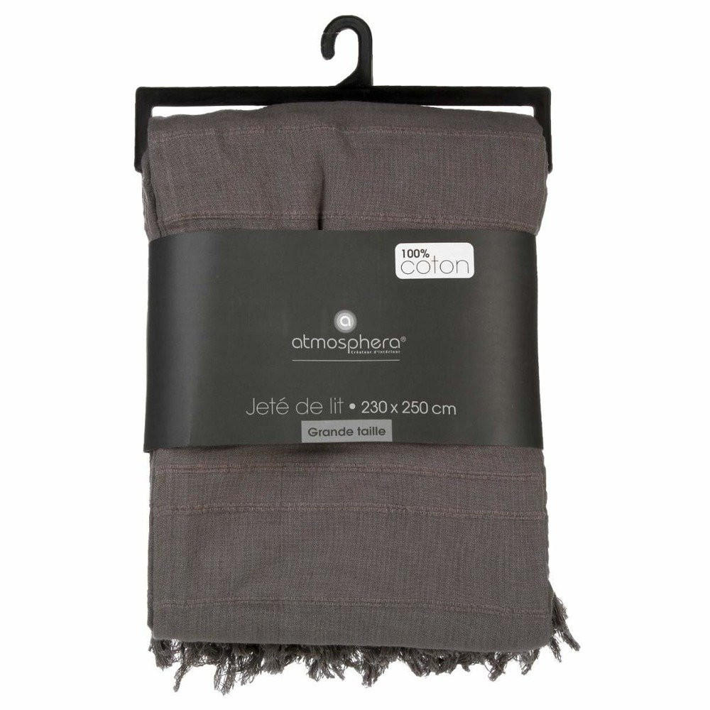 TAGESDECKE 230/250 cm - Anthrazit, Naturmaterialien (230/250cm) - Atmosphera Createur d´interieur