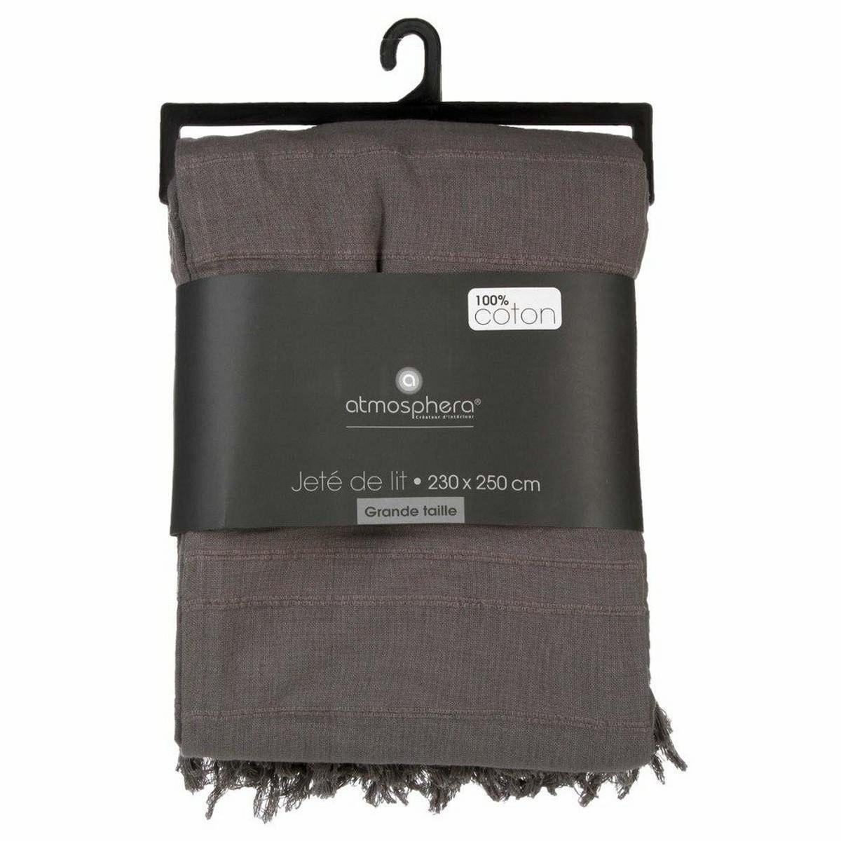 TAGESDECKE 230/250 cm - Anthrazit, Naturmaterialien (230/250cm) - Atmosphera Createur d´interieur