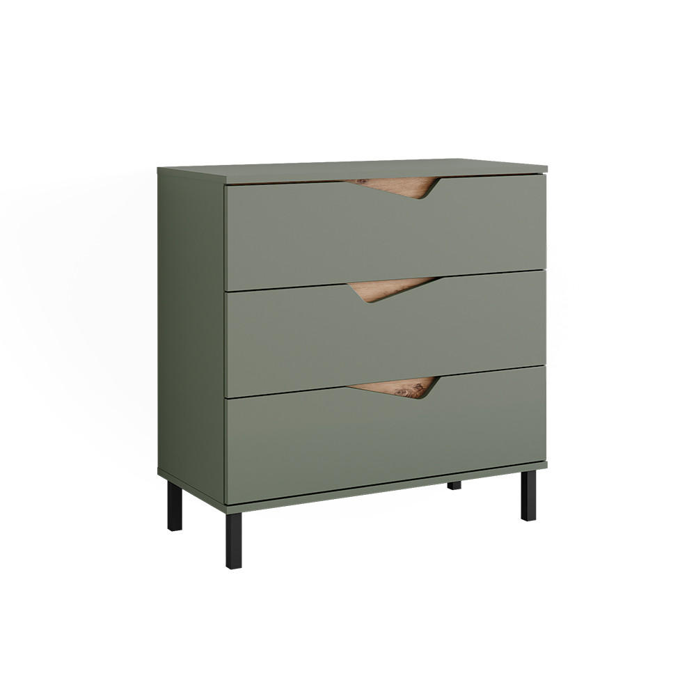 KREDENC Marelle Zelená/umělecká - světle šedá/zelená barva, kompozitní dřevo (80/81.2/38cm) - Vicco