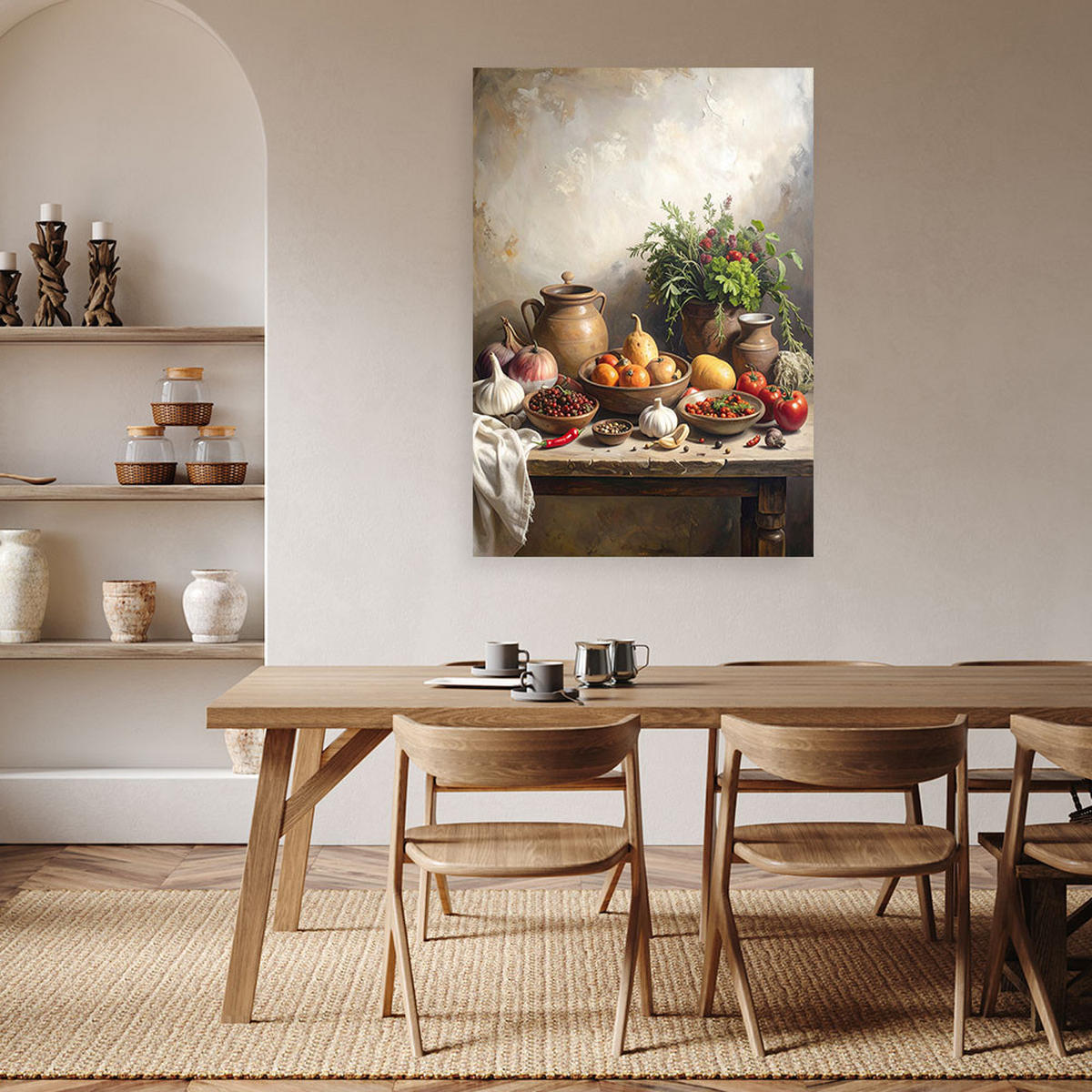 LEINWANDBILD Essen & Trinken 60x90cm - Multicolor, Textil (60/90cm) - Feeby