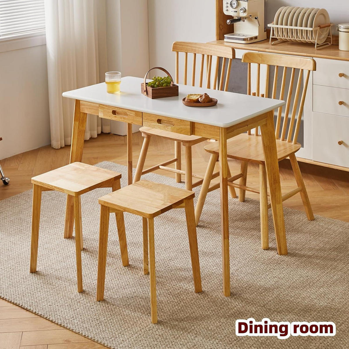 COMPUTERTISCH Holz Weiß mit Schublade und Hängestange 100 x 50 x 75 cm - Weiß, Holz (100/50/75cm)