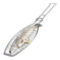 FISCHGRILLER, silber, Edelstahl - Edelstahlfarben, Metall (12.8/30.7/56.7cm) - bremermann