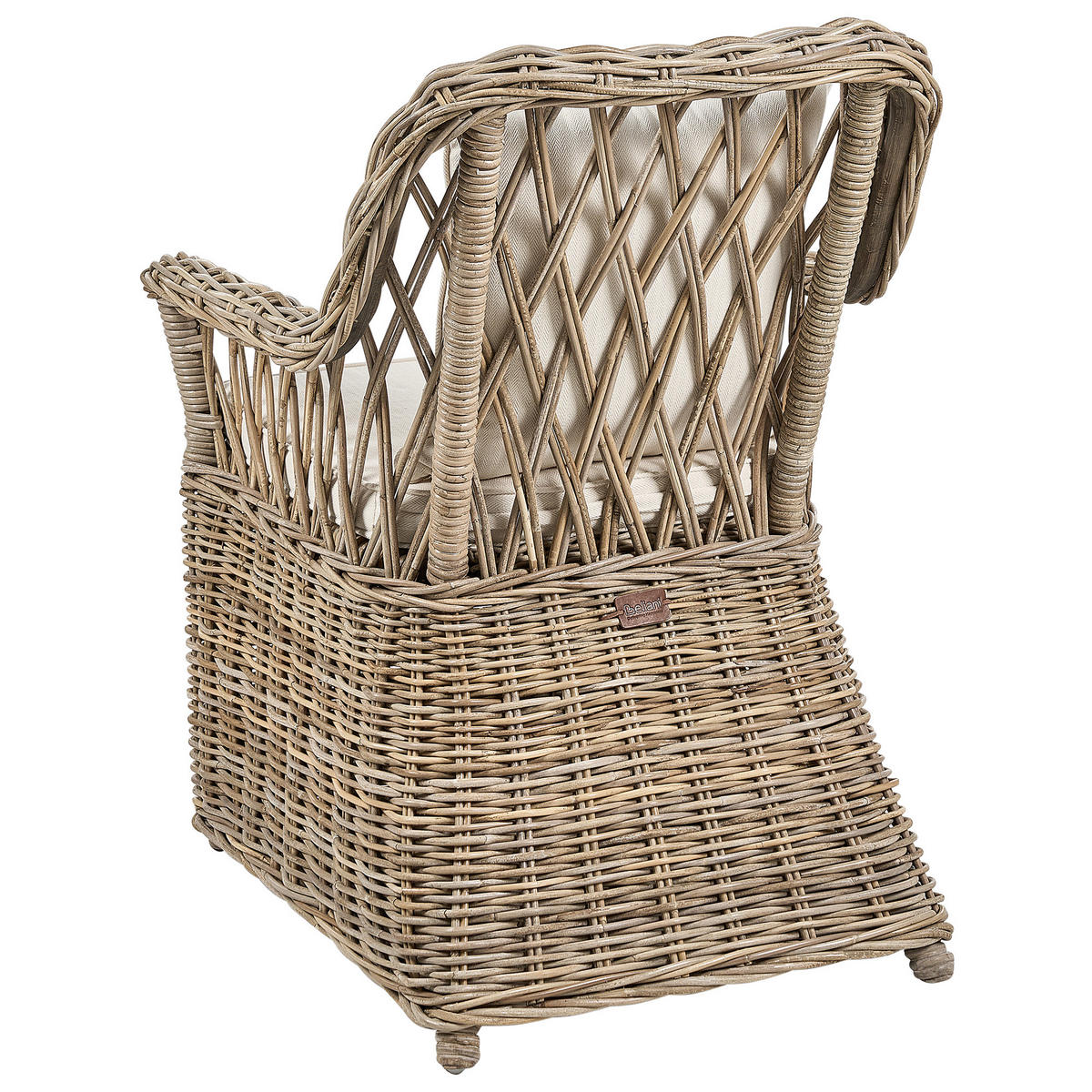 GARTENSESSEL 2er Set Beige Maros II - Beige/Naturfarben, Naturmaterialien (53/90/70cm) - Beliani