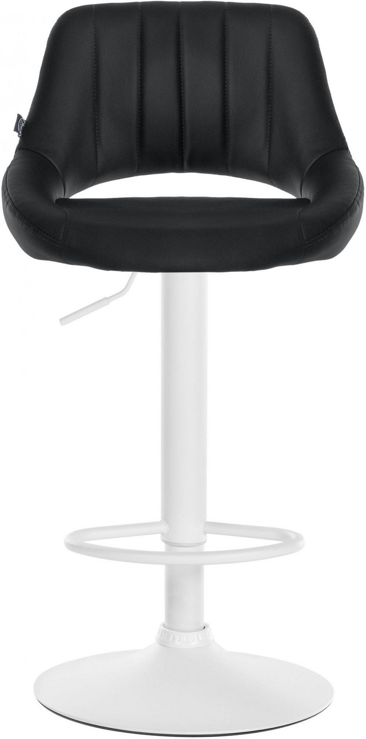 BARHOCKER Lederlook Schwarz - Schwarz/Weiß, Textil/Metall (47/85/48cm) - CLP