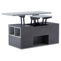 COUCHTISCH 100/51 cm grau aus Spanplatte mit höhenverstellbarer Tischplatte - Grau, Holzwerkstoff (100/51/47cm) - OKMYHOME