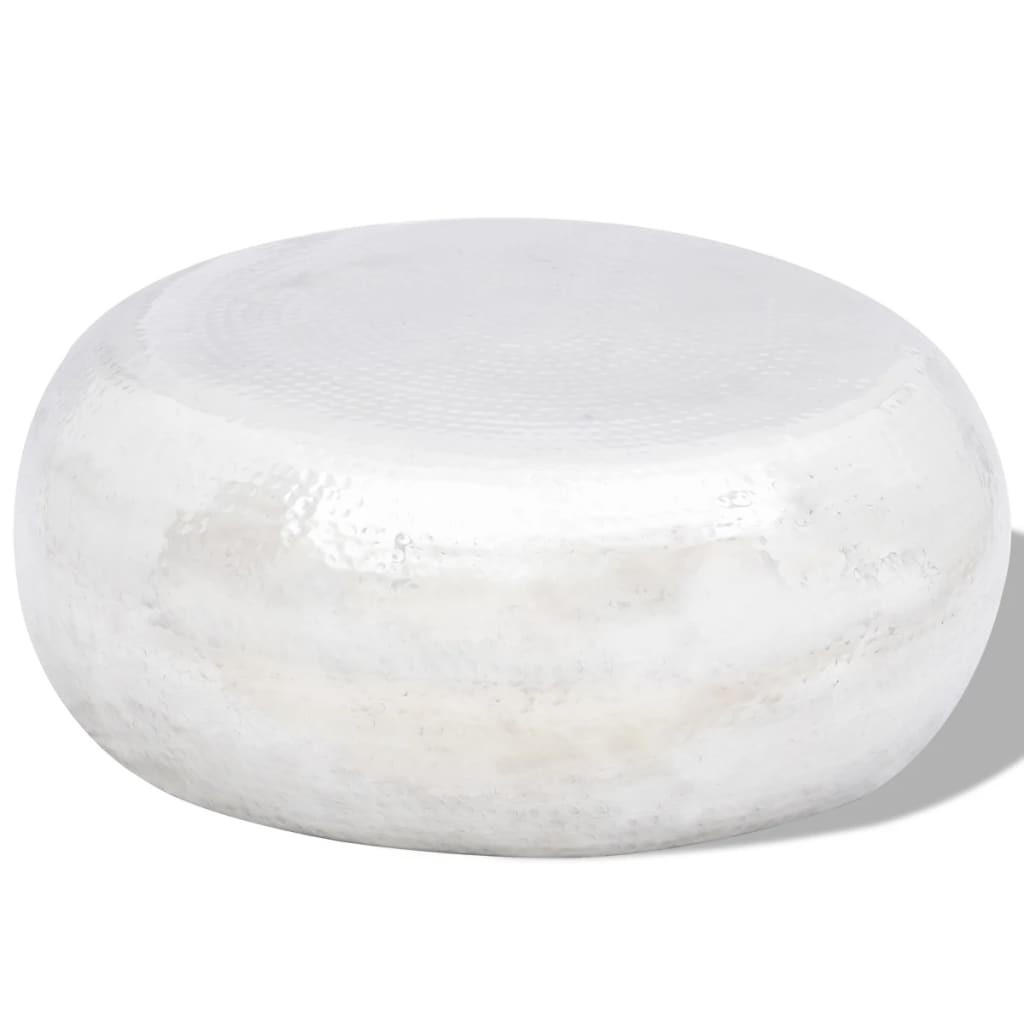 furnicato Couchtisch Silber 75x28x75 cm