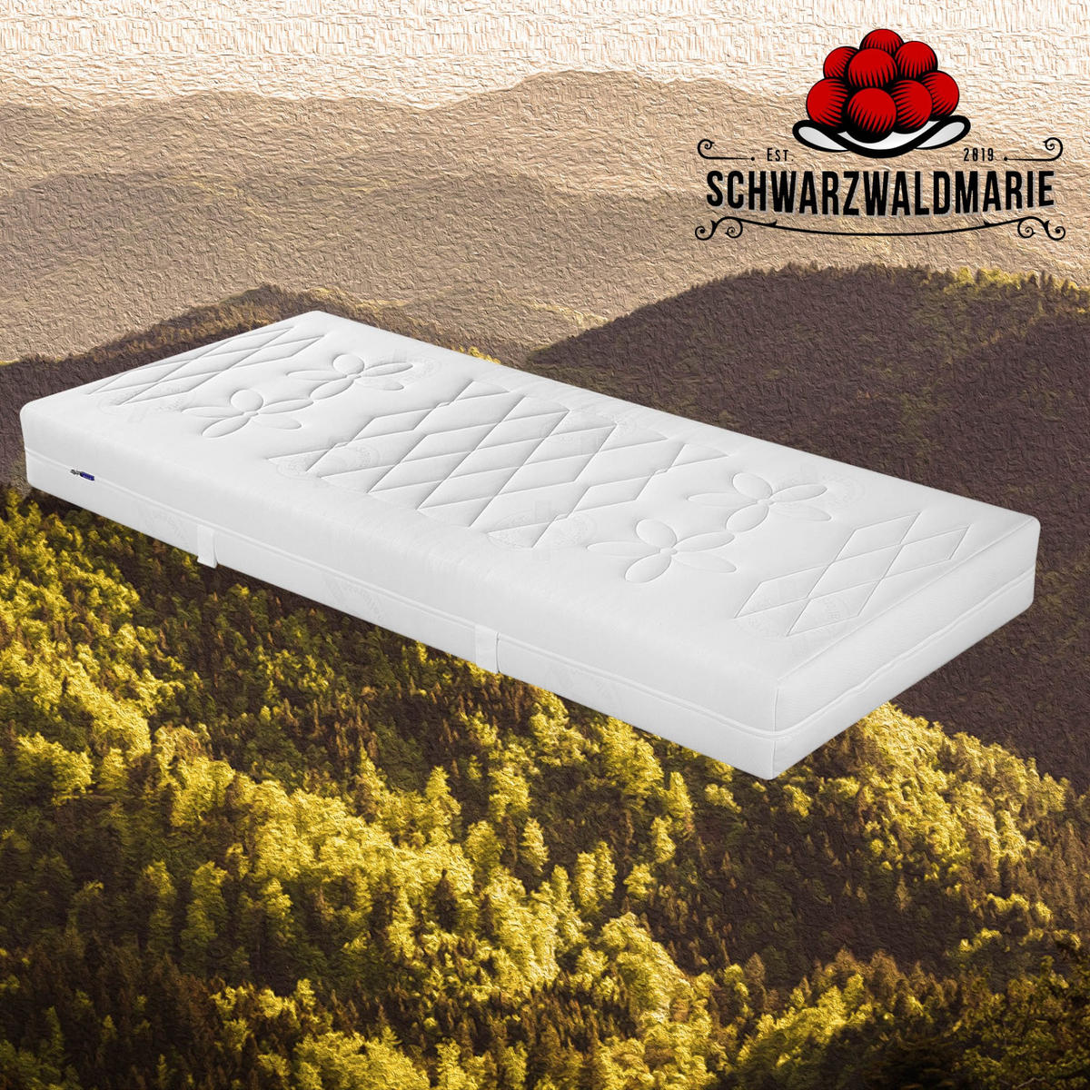 MATRATZE Komfort – 7-Zonen-Kaltschaummatratze mit Hylex®-Schaum - Weiß, Holz (140/200cm) - Schwarzwaldmarie