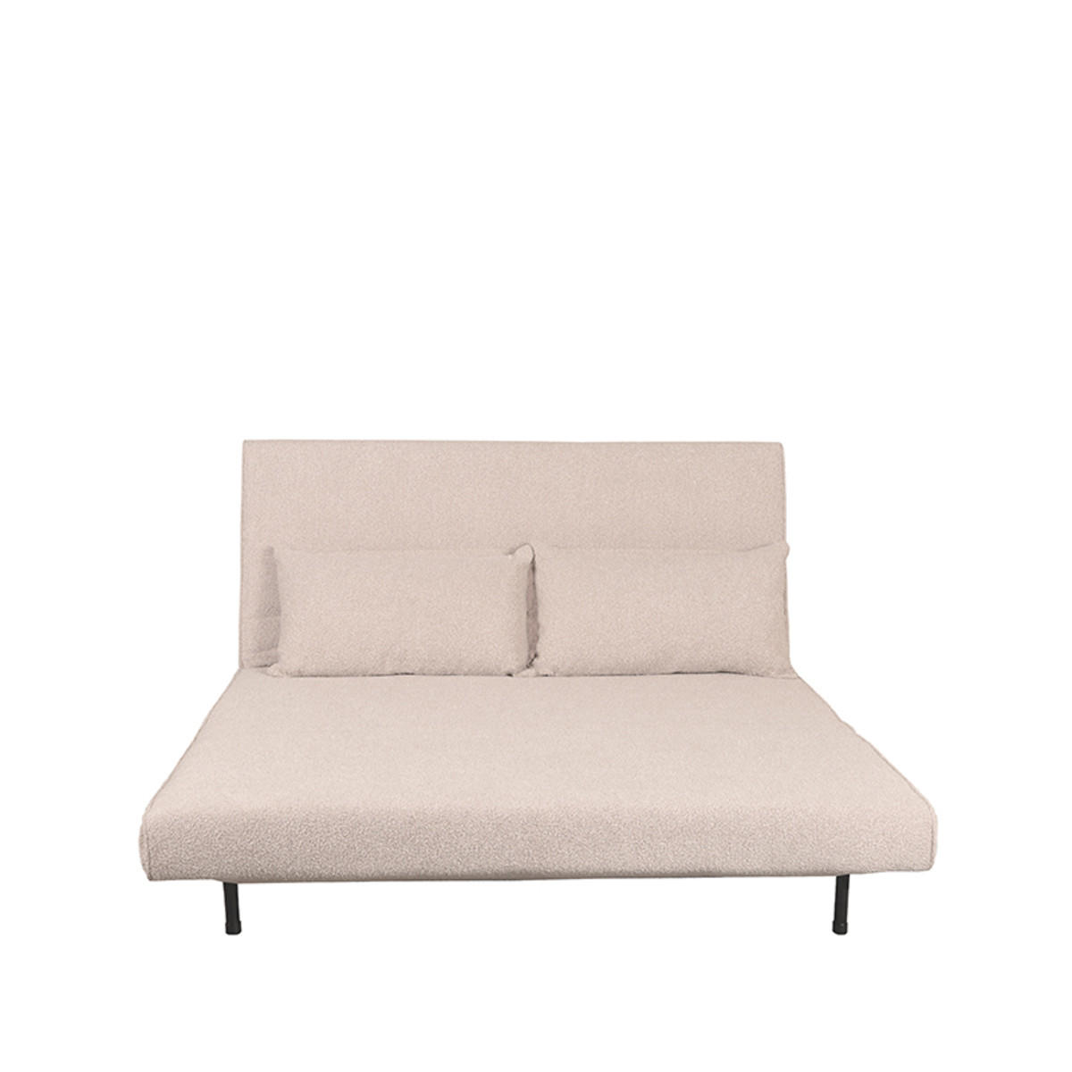 SCHLAFSOFA Doppelbett Beige 90/141/81 cm - Beige/Schwarz, Textil (141/81/90cm) - LABEL51
