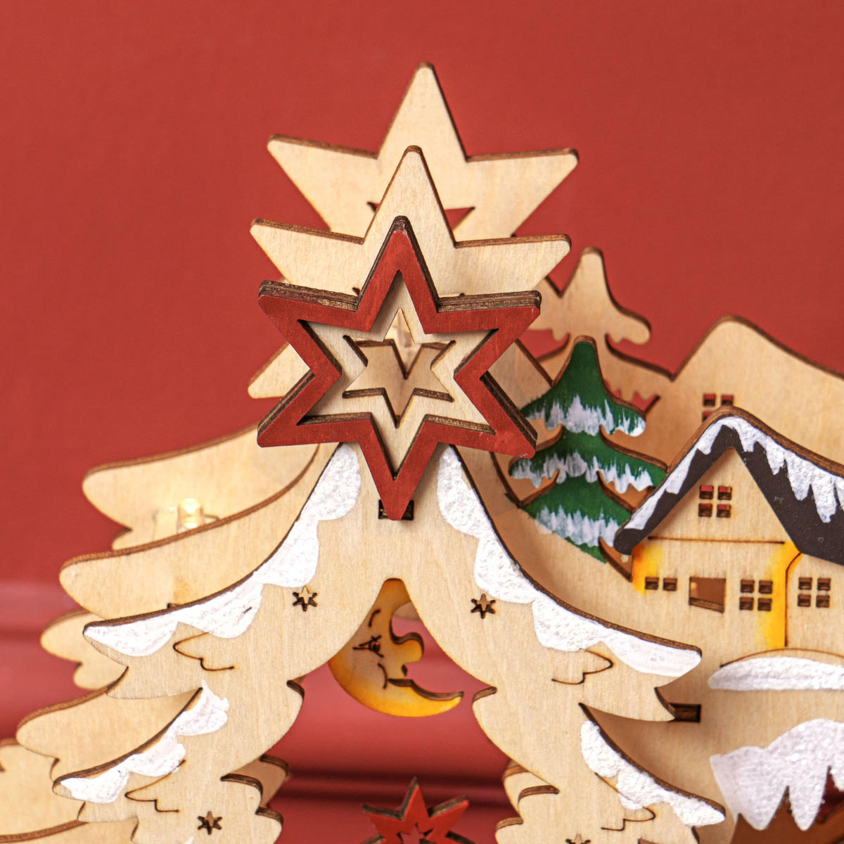 WEIHNACHTS-SCHWIBBOGEN Naturfarben 45.0/12.0/30.0cm - Naturfarben, Holzwerkstoff (12/30/45cm)