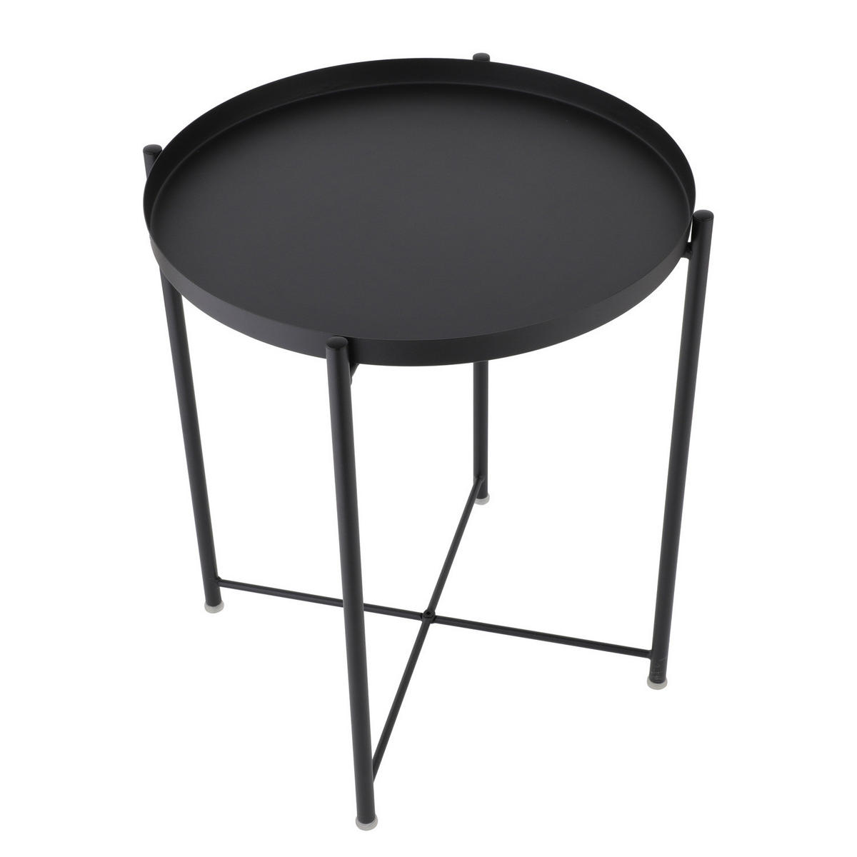 BEISTELLTISCH - Metall - Schwarz, Kunststoff/Metall (45/45/53cm) - home24