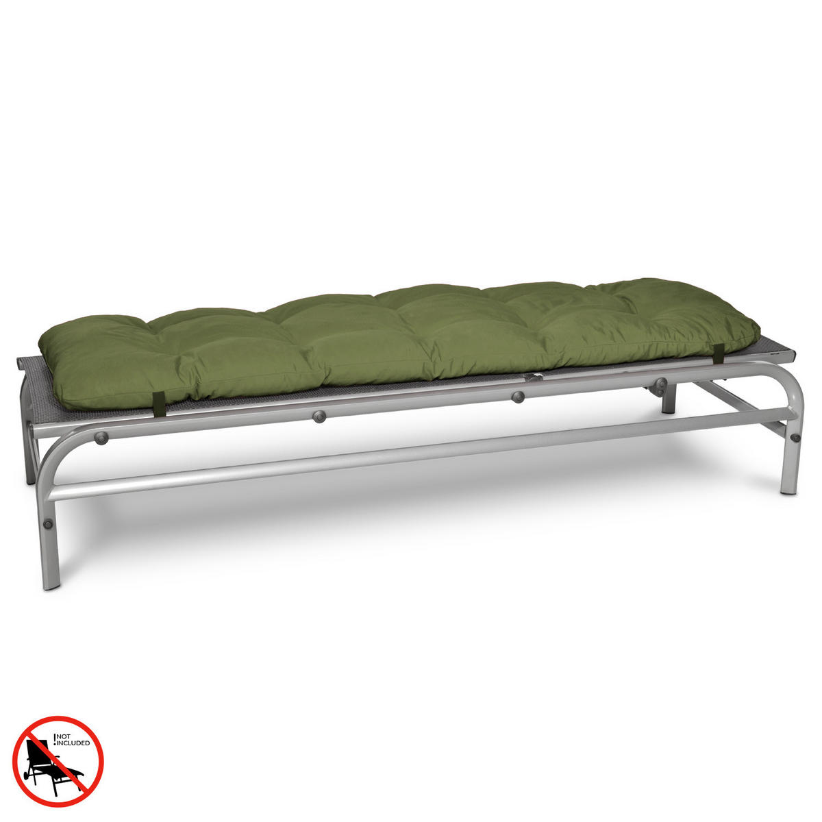 ROLLLIEGENAUFLAGE Flair RL 190x60x8cm Olivgrün - Olivgrün, Textil (60/190cm) - Beautissu 