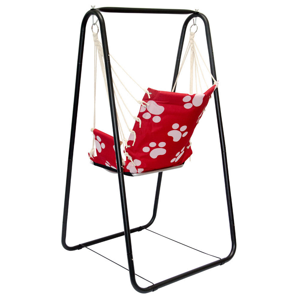 HÄNGESESSEL inkl. Gestell, bis 100kg, Rot - Rot, Textil (85/160/80cm) - Amanka