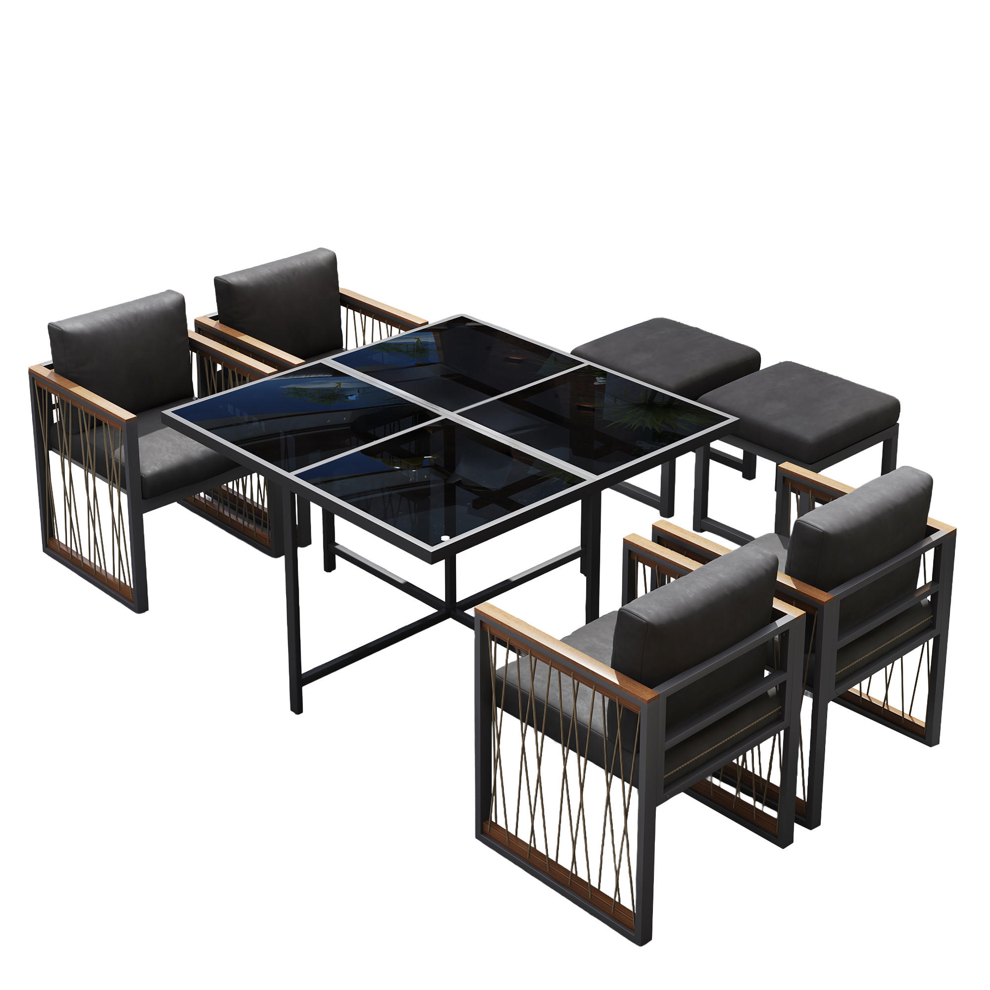 SET MASA SI SCAUNE GRADINA 7 Piese