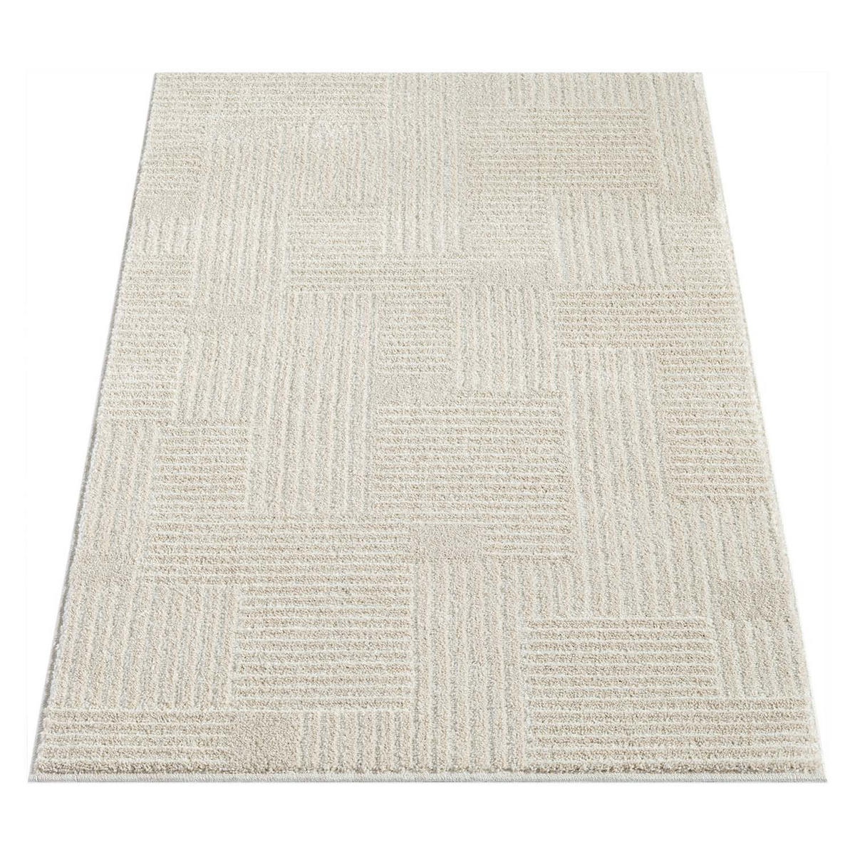 KURZFLOR-TEPPICH Flair 177 Beige 80x150 cm - Beige, Textil (80/150cm) - carpet city