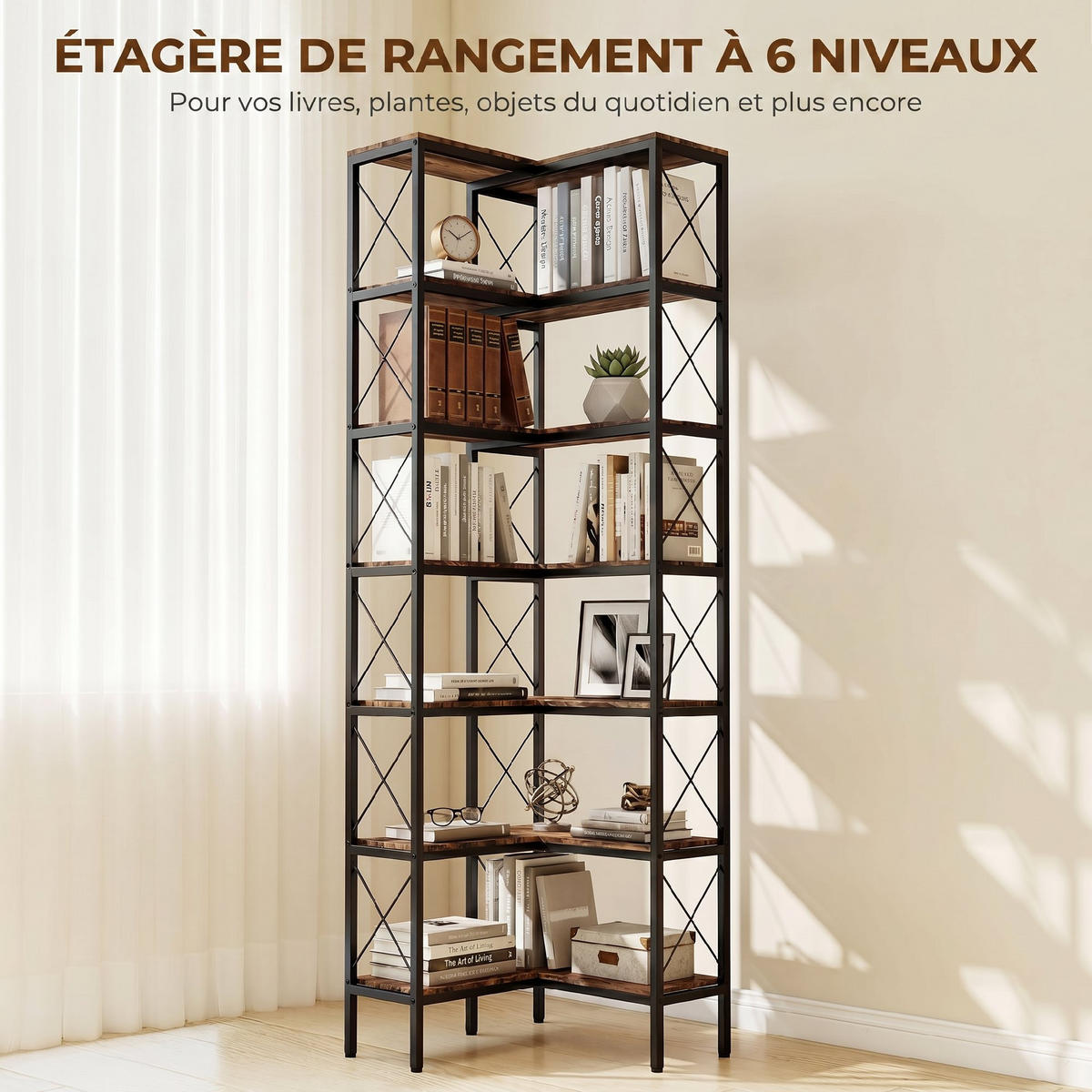 BÜCHERREGAL 60/60/200 cm Braun - Braun, Karton (60/200/60cm)