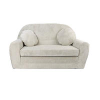 KINDERSOFA MIT VERLÄNGERUNG aus Kuschel-Cord in Beige - Beige, Textil (100/60/50cm) - Fortisline