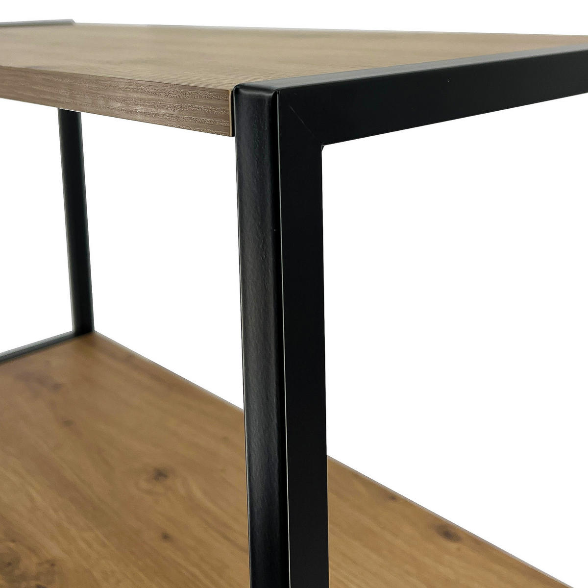 LOFT-REGAL Schwarz, Eichefarben 50x192x32 cm - Eichefarben/Schwarz, Holzwerkstoff/Metall (50/192/32cm) - Akord