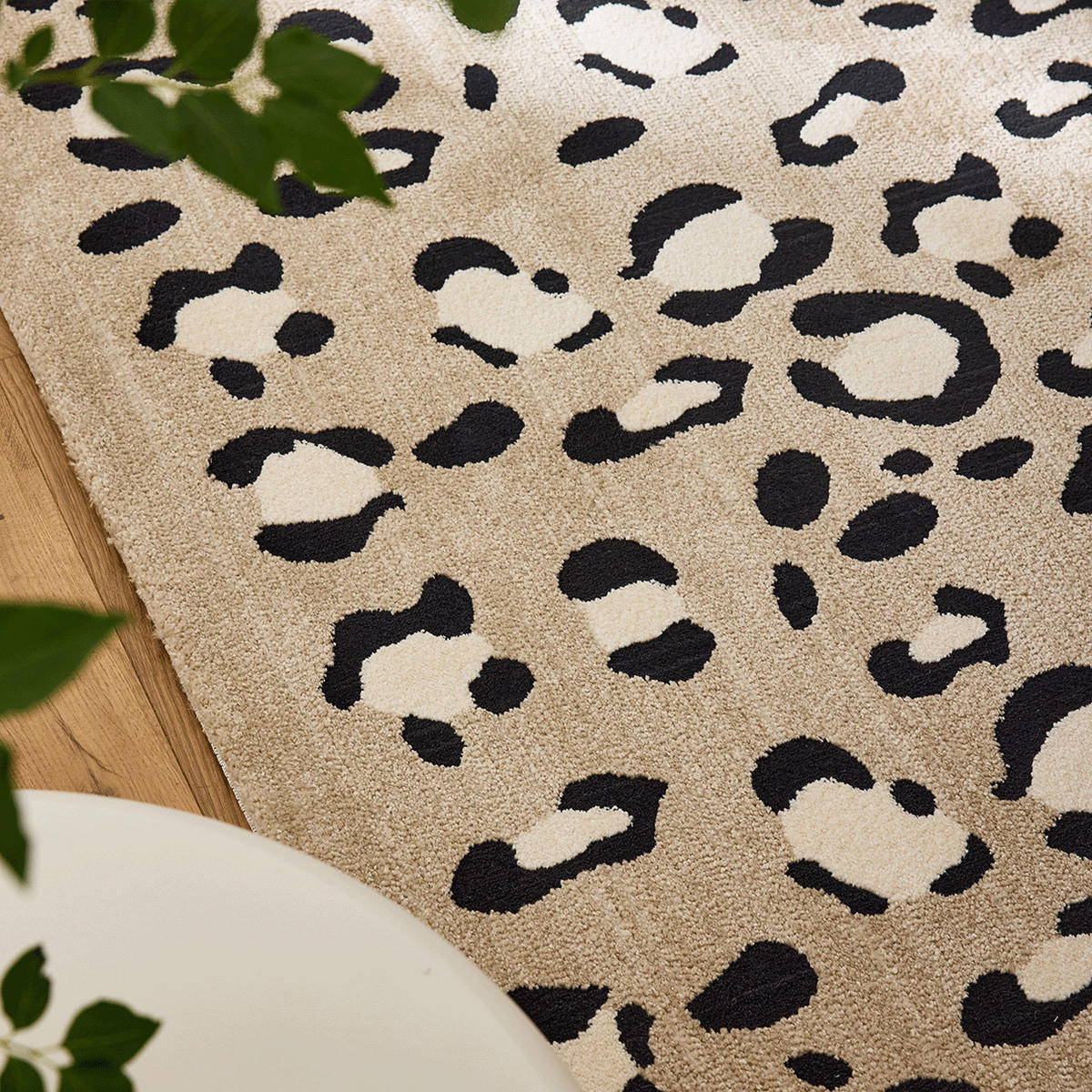 TEPPICH mit Leopardenmuster 120/160 cm Leovah Beige - Beige, Textil (120/160cm) - Nazar Rugs
