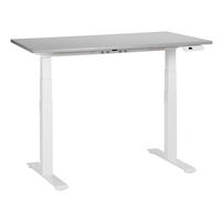 SCHREIBTISCH grauweiß 120/72 cm elektrisch höhenverstellbar Destin III - Weiß/Grau, Holz (72/120/63cm) - Beliani