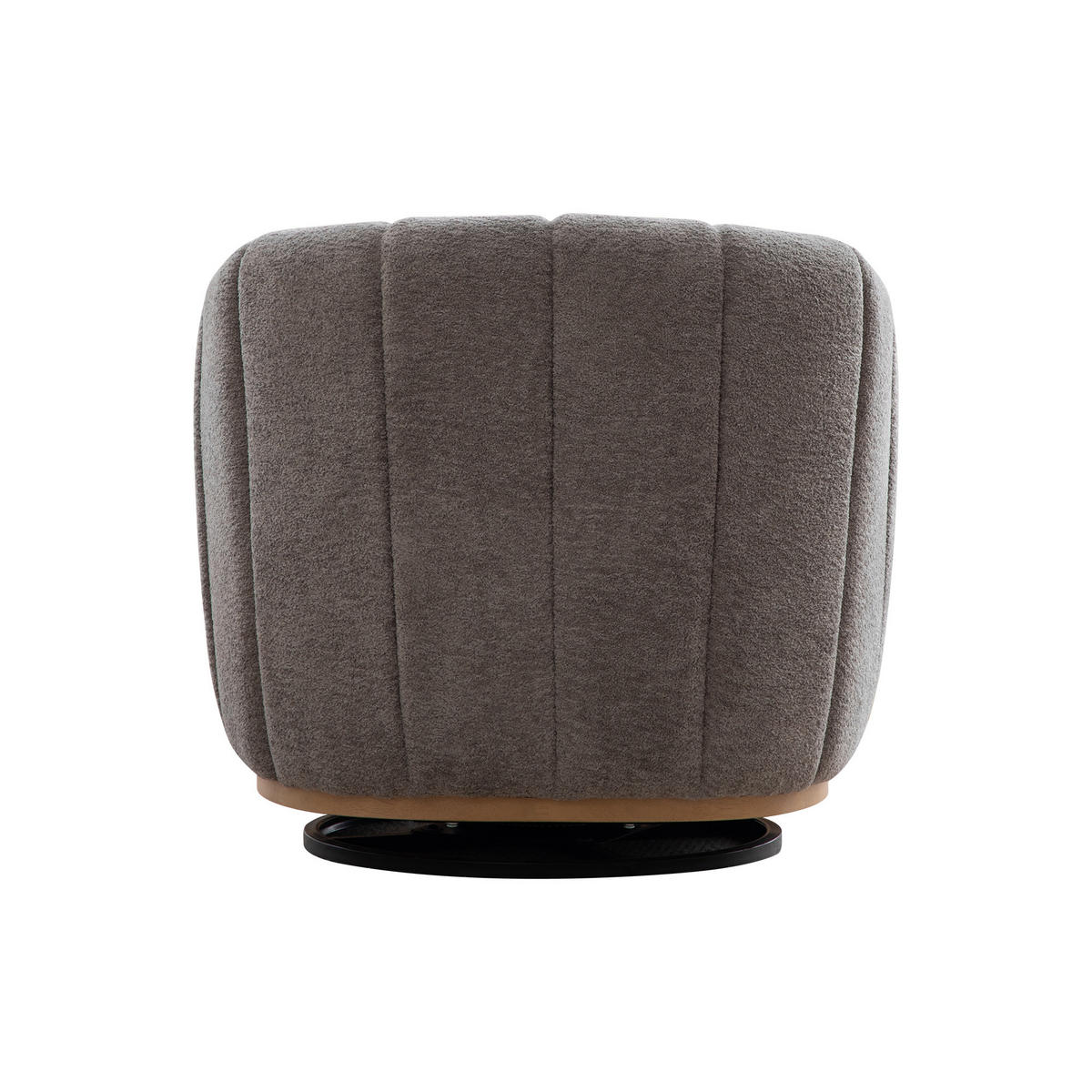 SESSEL 360° drehbar mit Chenille-Bezug, DE-42366, Grau - Grau, Metall (73/75.5/81cm) - ComfortXL