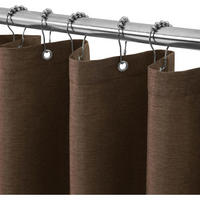 DUSCHVORHANG Leinen Braun 122 x 182 cm - Braun, Textil (122/182cm)