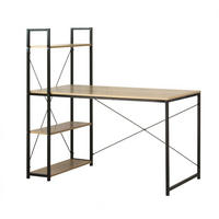 SCHREIBTISCH L120cm mit 4 Regalen im Industrial-Stil - Apfelbaumfarben, Holzwerkstoff (120/60/120cm) - Calicosy