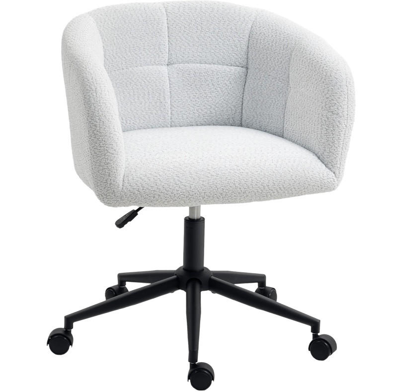 BÜROSTUHL höhenverstellbar 65 x 59 x 75-85 cm Cream White - Weiß, Kunststoff (59/85/65cm) - Meubliv