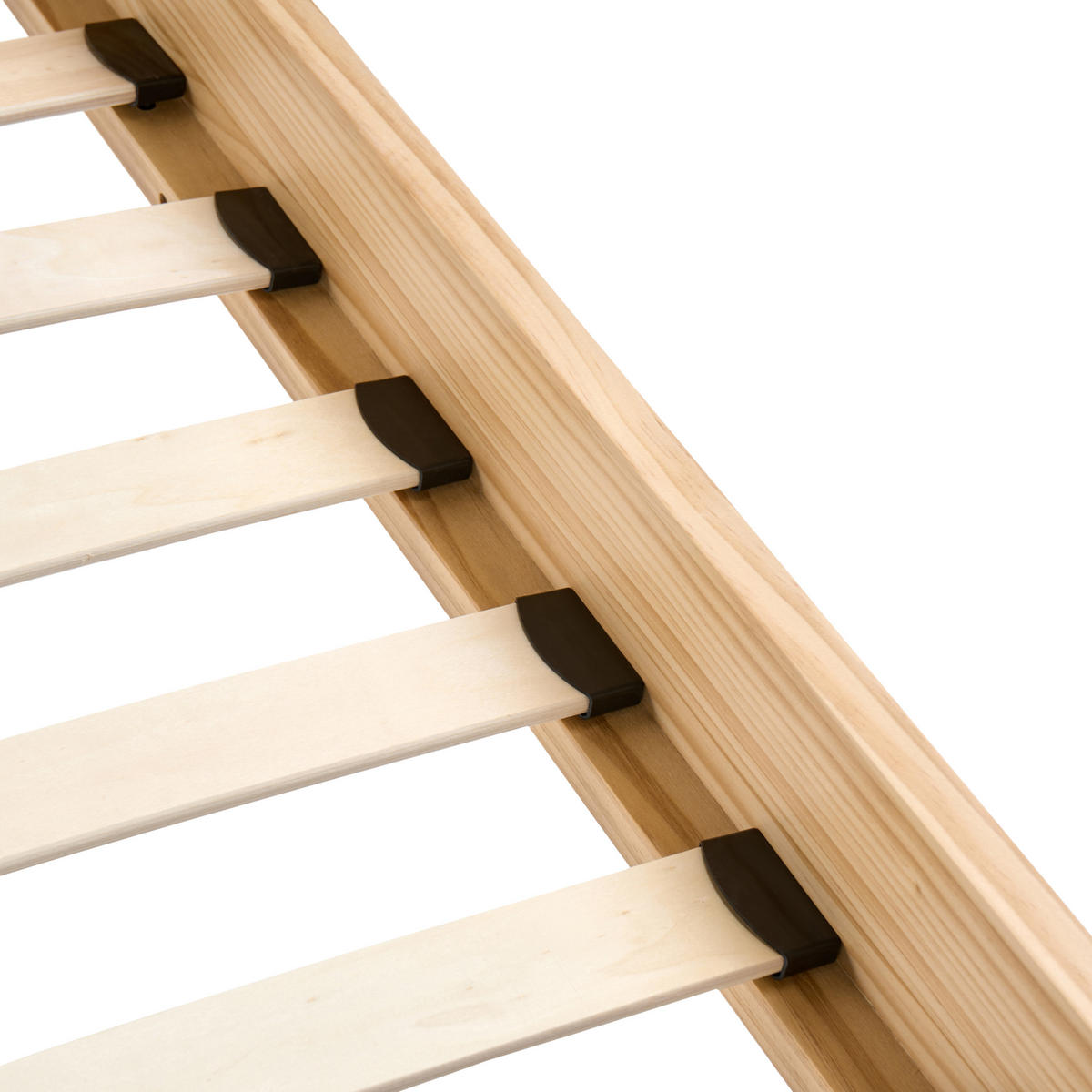 BETT mit Lattenrost 180/200 cm Kiefernholz Hellbraun Mascortel - Hellbraun, Holz (180/200cm) - Beliani