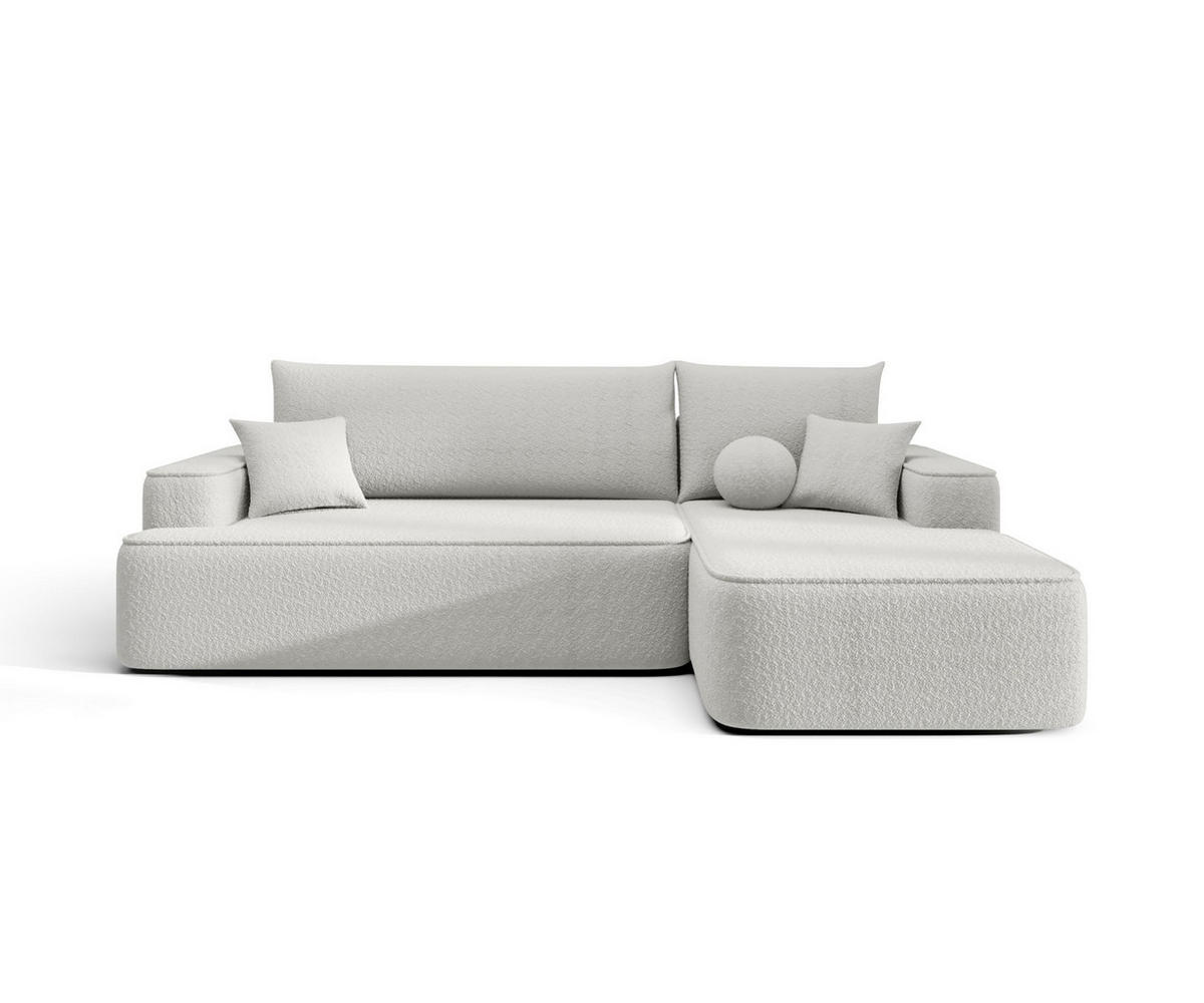 ECKSOFA mit Schlaffunktion FIGO Quelle 01 Rechts - Weiß, Textil (250/150cm) - Bedante