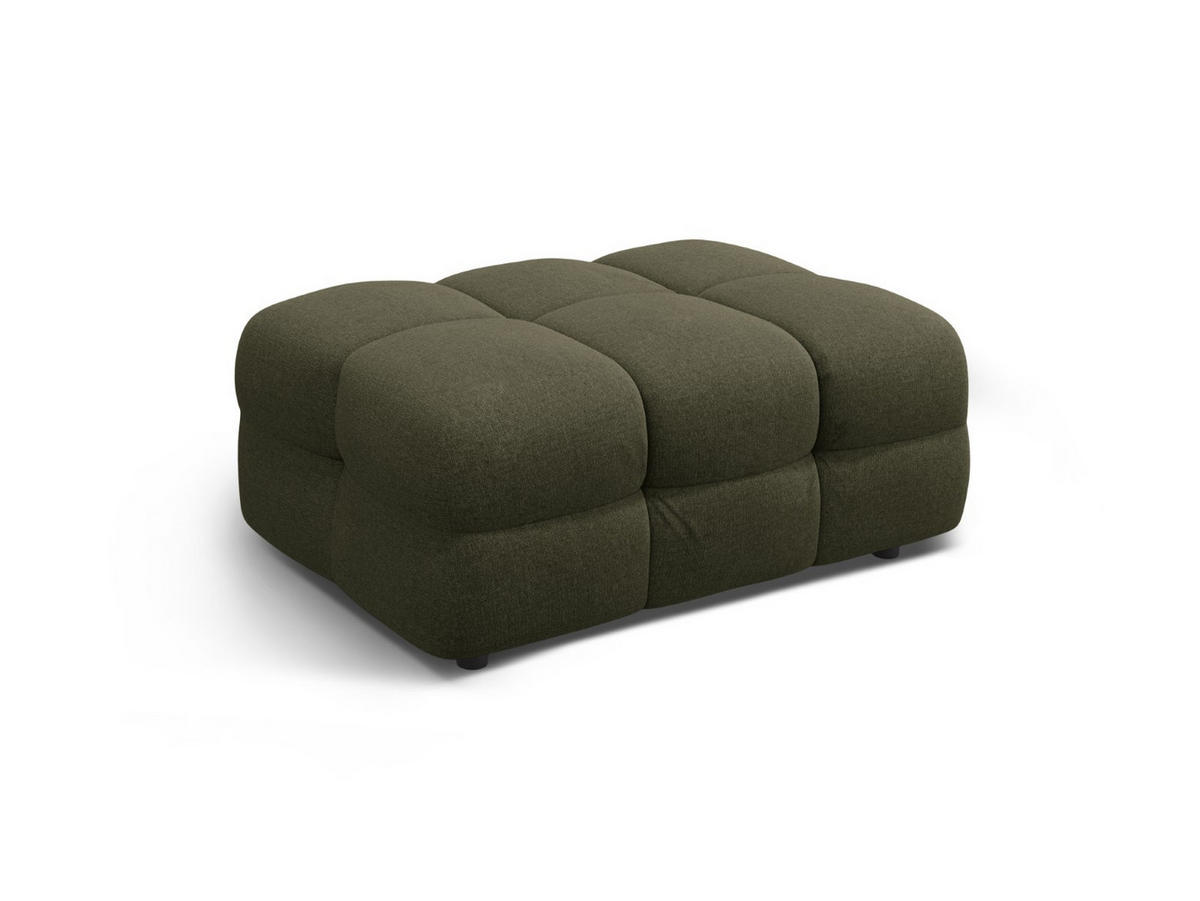 POUF Kendal aus strukturiertem Stoff amazonasgrün - Waldgrün, Textil (72/45/104cm) - Micadoni