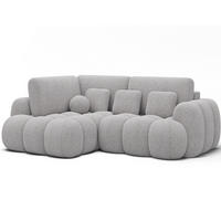 ECKSOFA COZION L-Form mit Schlaffunktion & Bettkasten – Modernes 3-Sitzer Sofa, HR-Kaltschaum, Wellenfederung, 267 × 165 cm - Schwarz/Grau, Kunststoff (165/267cm) - Wohnideebilder