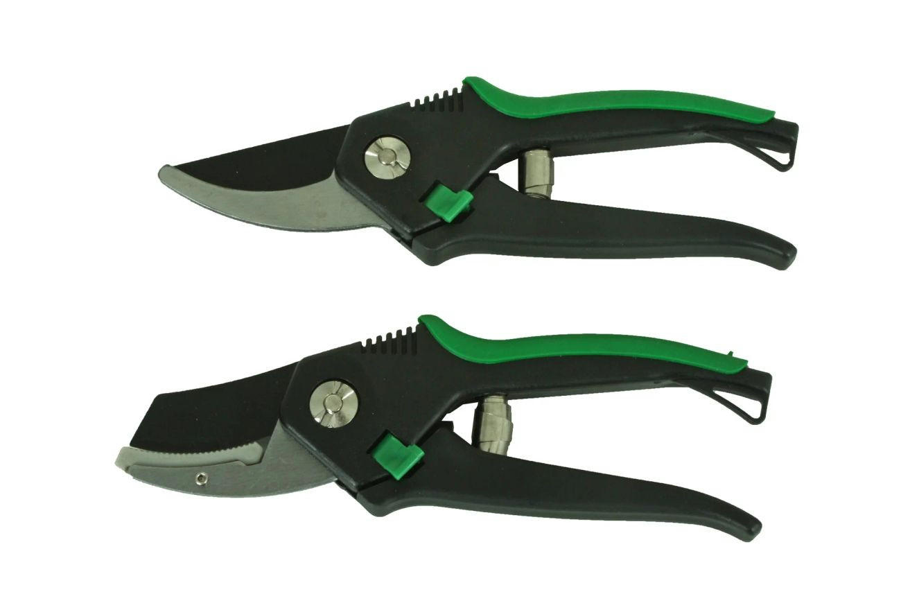 GARTENSCHEREN-SET, Bypass- & Ambossschere, Stahl/Kunststoff - Schwarz, Kunststoff (26.5/23/31.5cm) - Westfalia