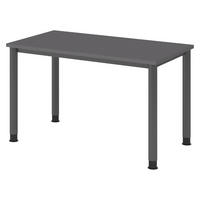 SCHREIBTISCH Serie-H (Mini) 67,2/120/74 cm in Graphitfarben/Graphitfarben - Graphitfarben, Holzwerkstoff (67.2/120/74cm) - bümö