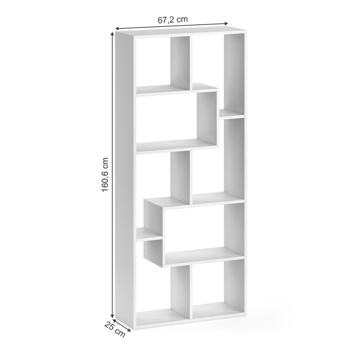 RAUMTEILER Noa Weiß 160.6 x 67.2 cm - Weiß, Holzwerkstoff (160.6/67.2/25cm) - Vicco