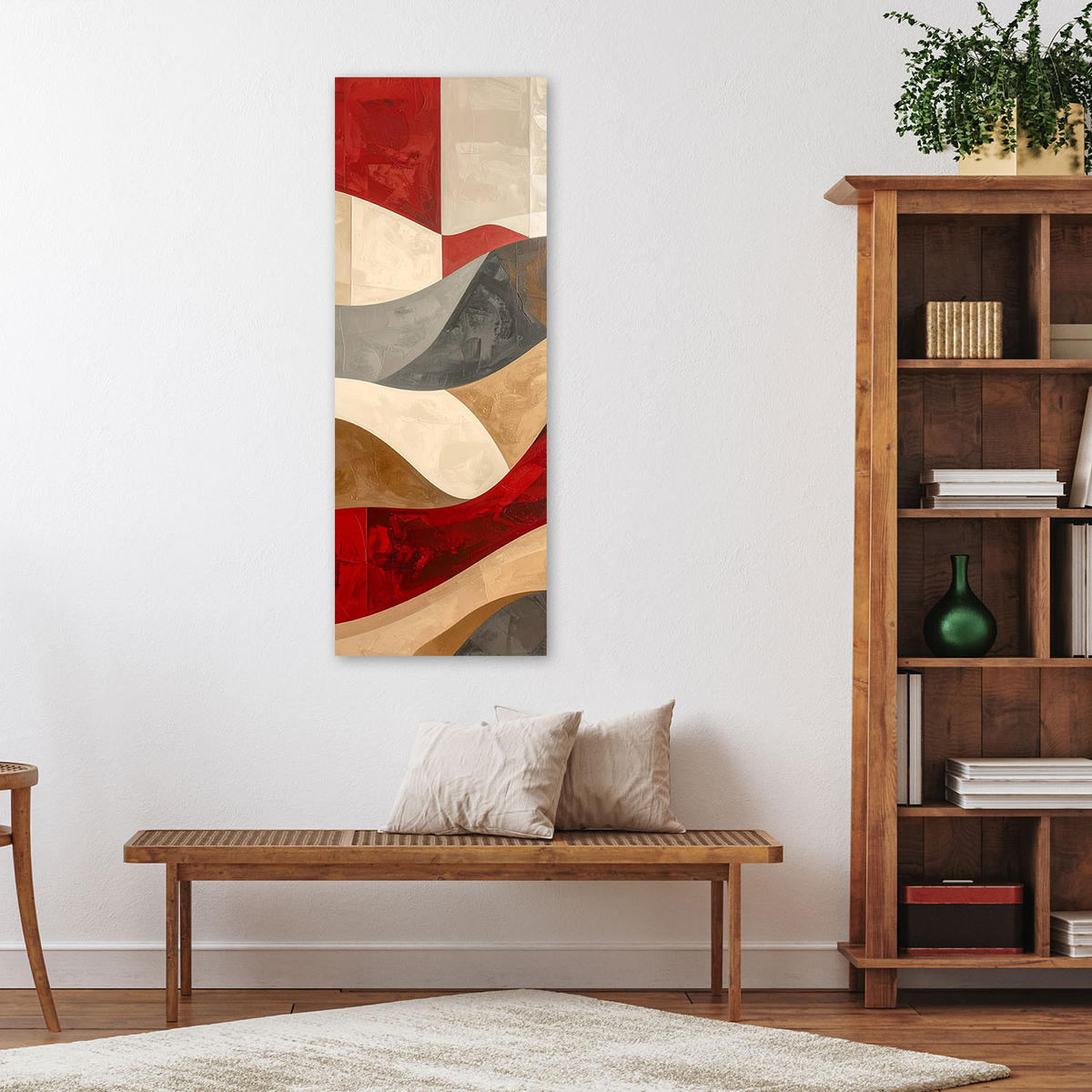 LEINWANDBILD 3D und geometrisch 30x90cm - Multicolor, Textil (30/90cm) - Feeby