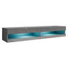 TV-LOWBOARD Vigo New 180 mit weißer LED Beleuchtung - Grau, Holzwerkstoff (180/30/40cm) - MIRJAN24