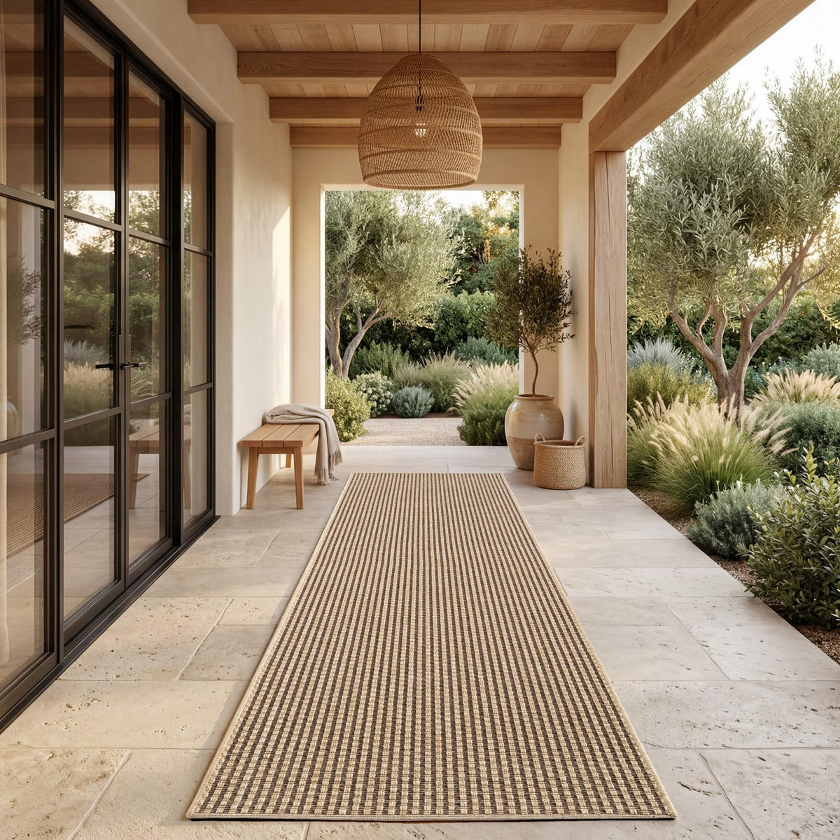 OUTDOORTEPPICH 80/250 cm Waregem 628 - Beige, Kunststoff (80/250cm) - Paco Home