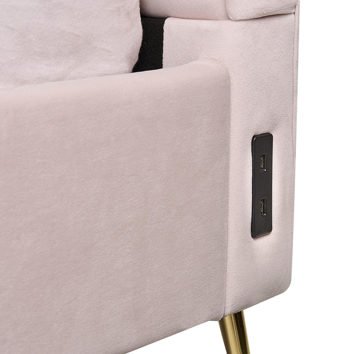 POLSTERBETT 140/200cm Rosa Miribel - Pink, Textil (140/200cm) - Beliani