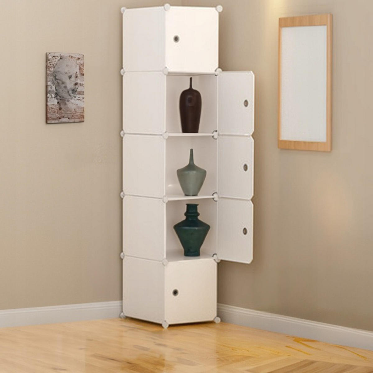 MODULARER kleiderschrank 185/39/37 cm - Weiß, Kunststoff (37/185/39cm) - MUVU