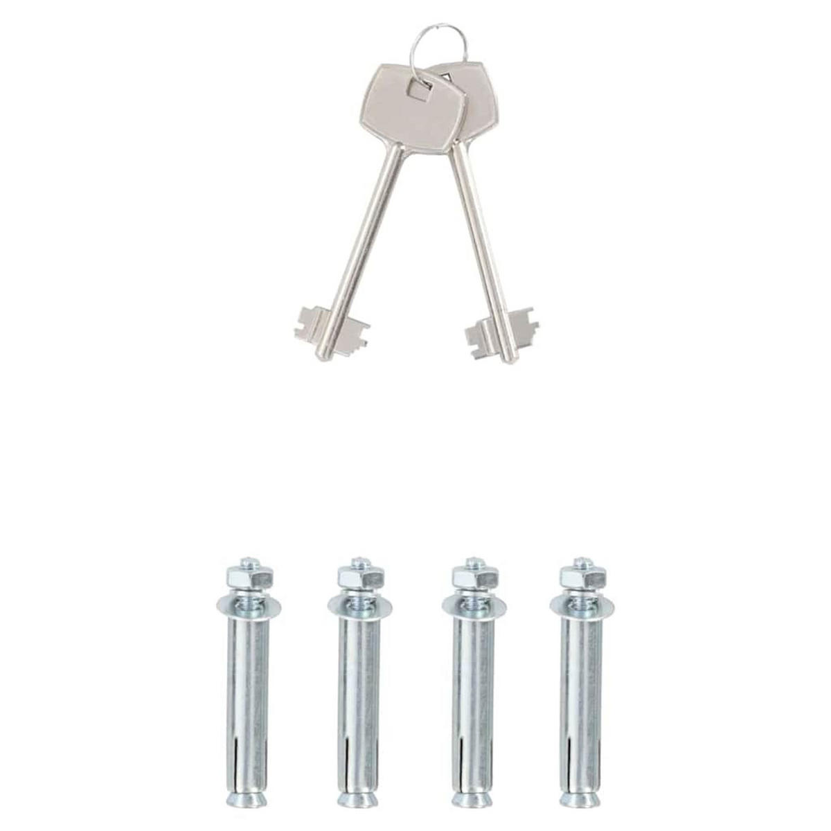 TRESOR Kodo mit Schloss Dunkelgrau 35x31x50 cm Stahl - Grau, Metall (35/50/31cm) - DELUKE