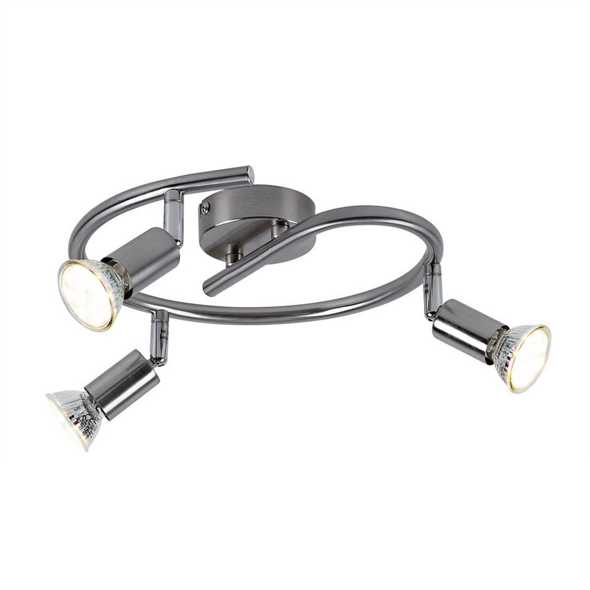 LED DECKENLEUCHTE MATRIX Matt Nickel Silber - Silberfarben, Metall (25/25/15cm)