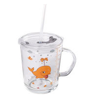 KINDER TRINKBECHER 400 ml - Orange, Glas (8.8/11.5/12.5cm) - Intirilife
