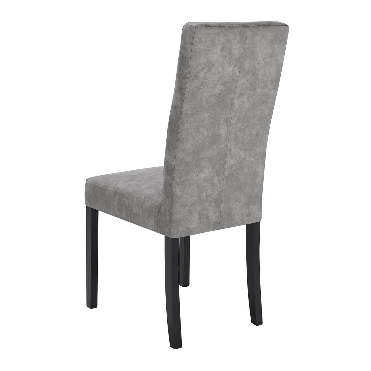 STUHL Solis mit schwarzen Holzbeinen, Polsterstuhl, Hellgrau - Hellgrau/Schwarz, Holz (45/100/42cm) - Beautysofa