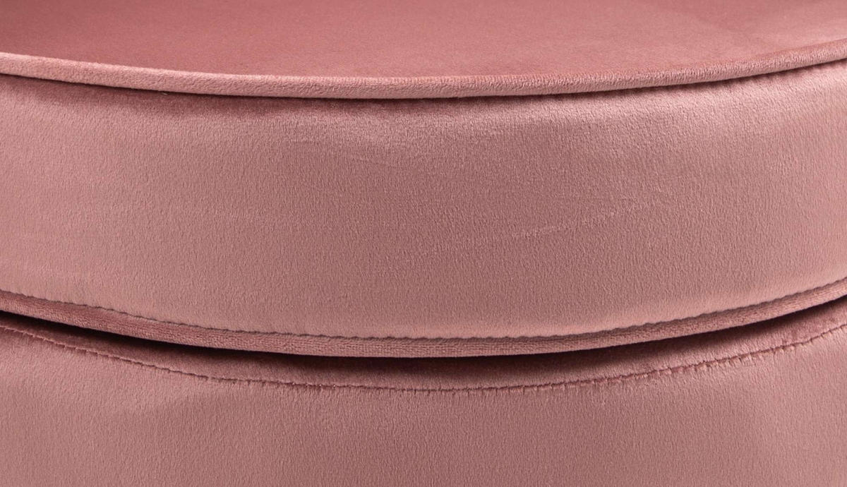 ARMLEHNENSTUHL Samt rosa - Goldfarben/Rosa, Textil/Metall (74/76/60cm) - CLP