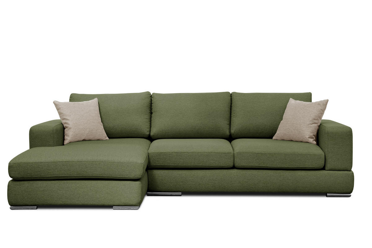 ECKSOFA OTTO 4-Sitzer, grün - Grün, Holzwerkstoff/Textil (159/279cm) - Courtois Laville