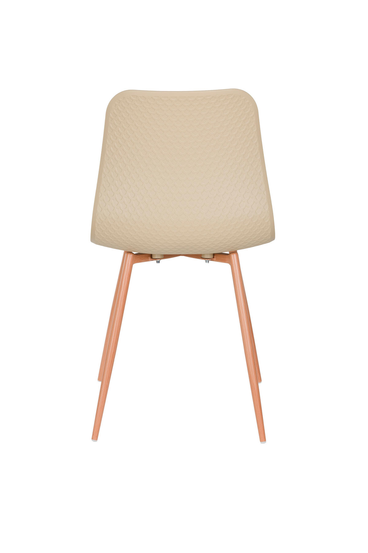 ESSZIMMERSTUHL Leon - Beige - 49/44/80 cm - 2er-Set - Beige, Metall (44/80/49cm) - Novel