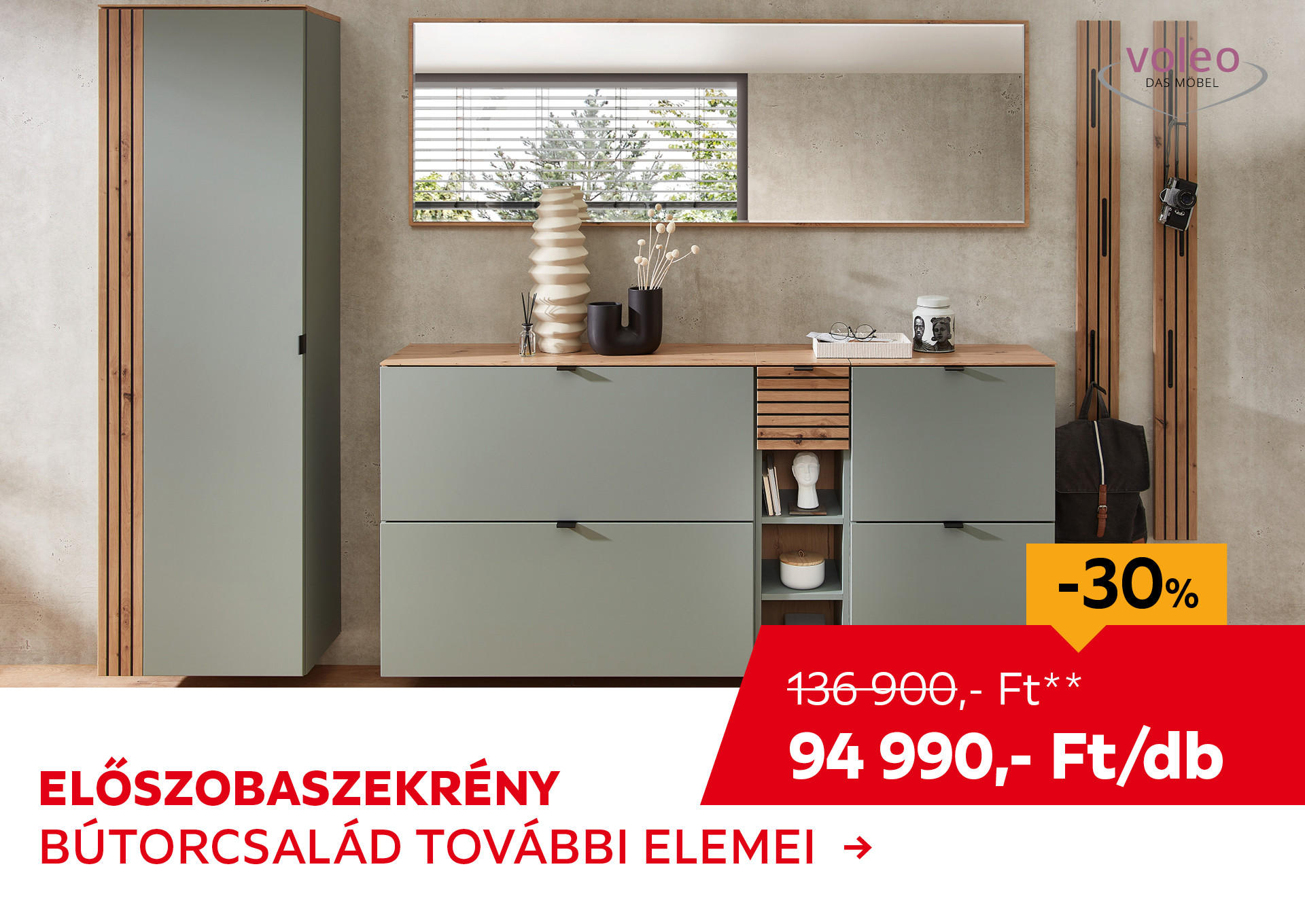 ELŐSZOBASZEKRÉNY Kiemelt termék 136900 Ft.- helyett 94990 Ft.-