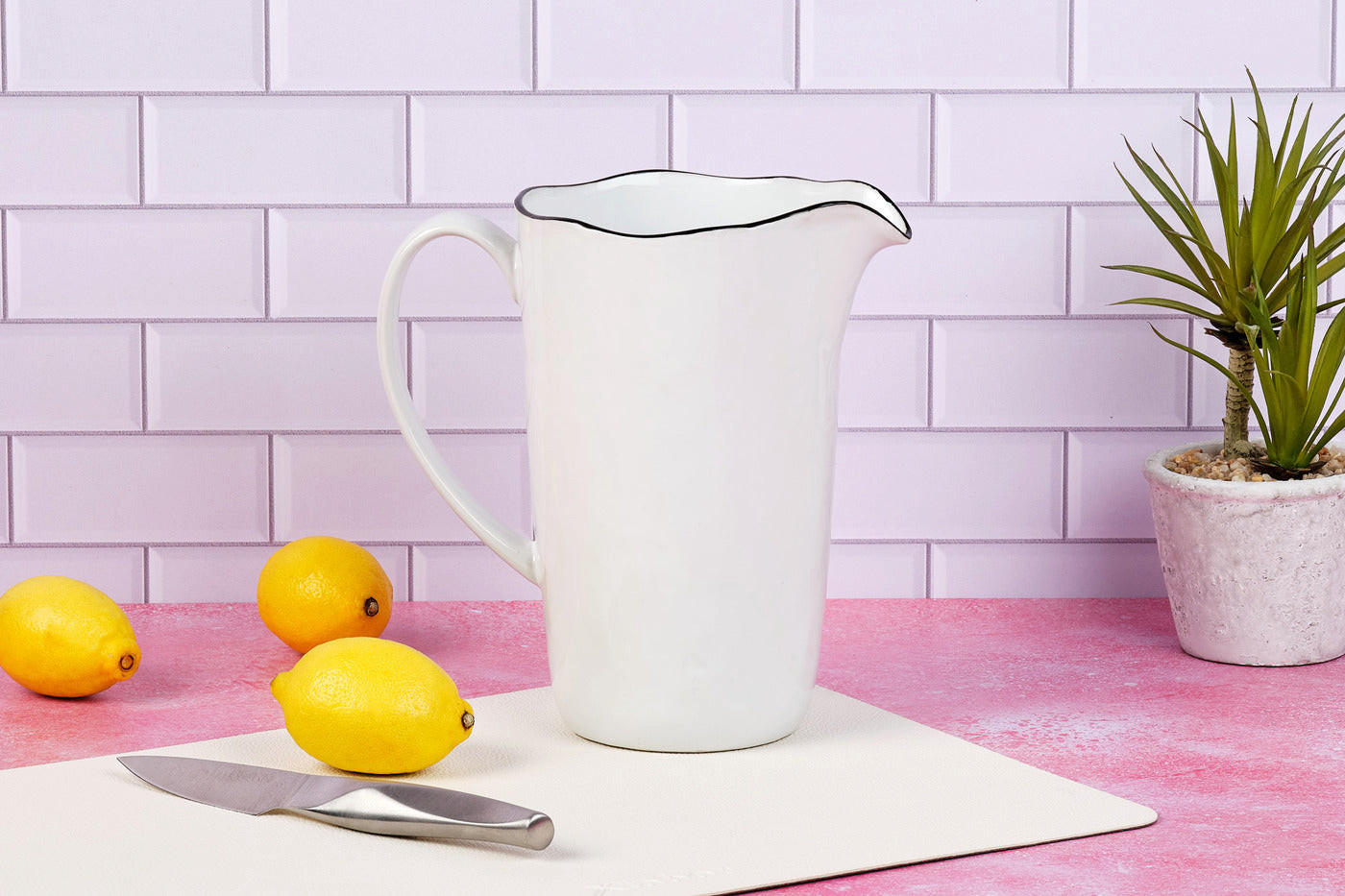 KARAFFE Pure 2400ml - Schneeweiß - Weiß, Keramik (2.4L) - Björn