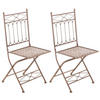 KLAPPSTUHL Asiri - 2er Set - antik braun - Braun, Metall (40/43/95cm) - TPFLiving